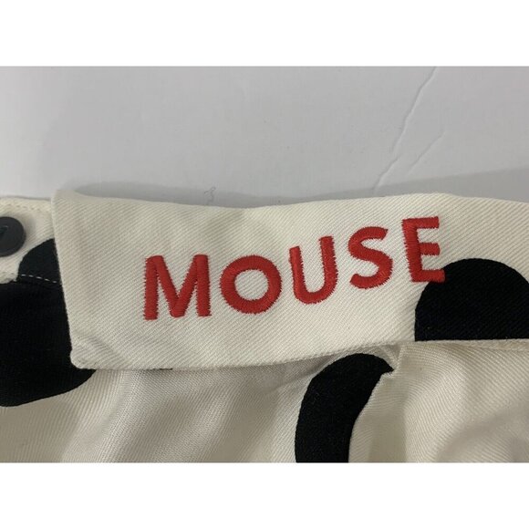 Women's XS Minnie Mouse Polka Dot Embroidered Collar Short Sleeve Blouse - Picture 11 of 13